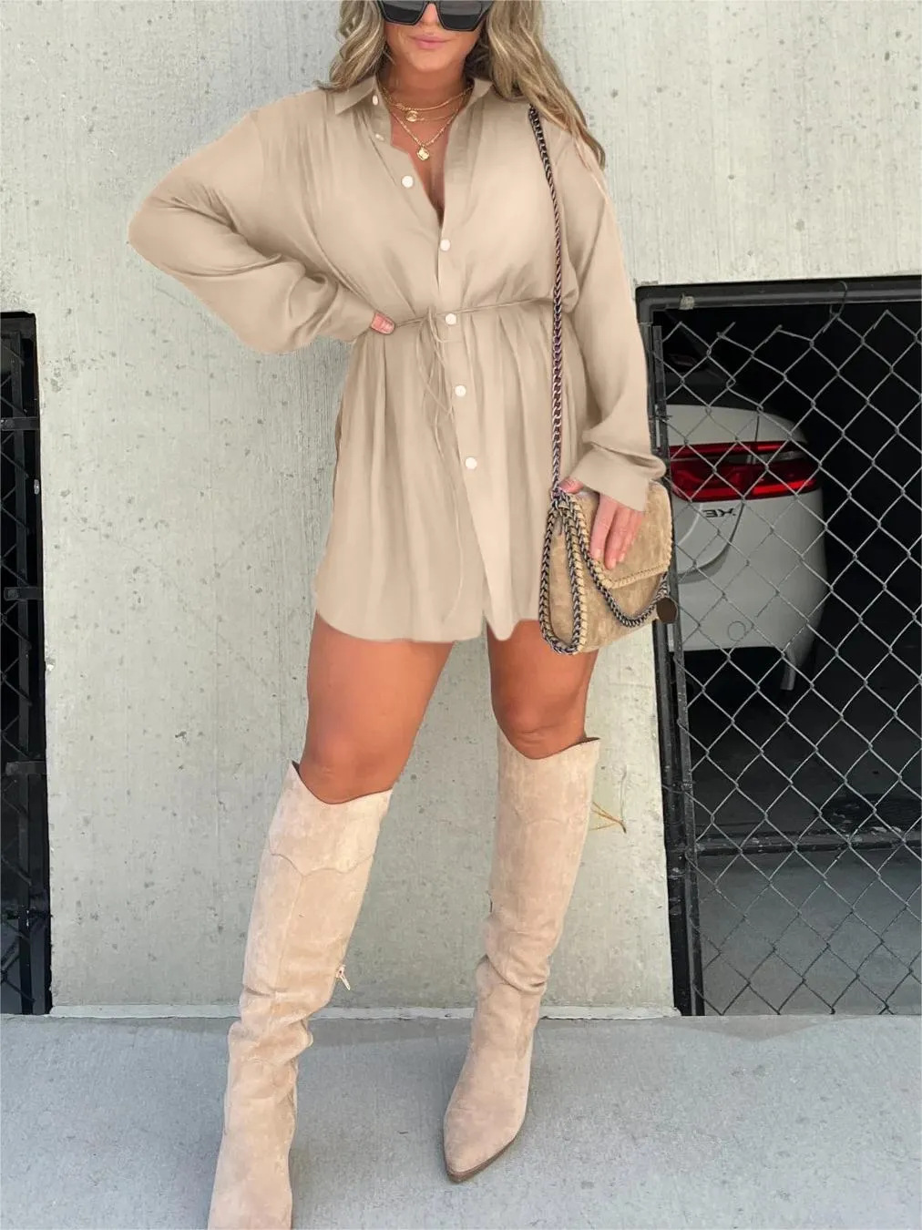 Luxury Satin Sleepwear Dress