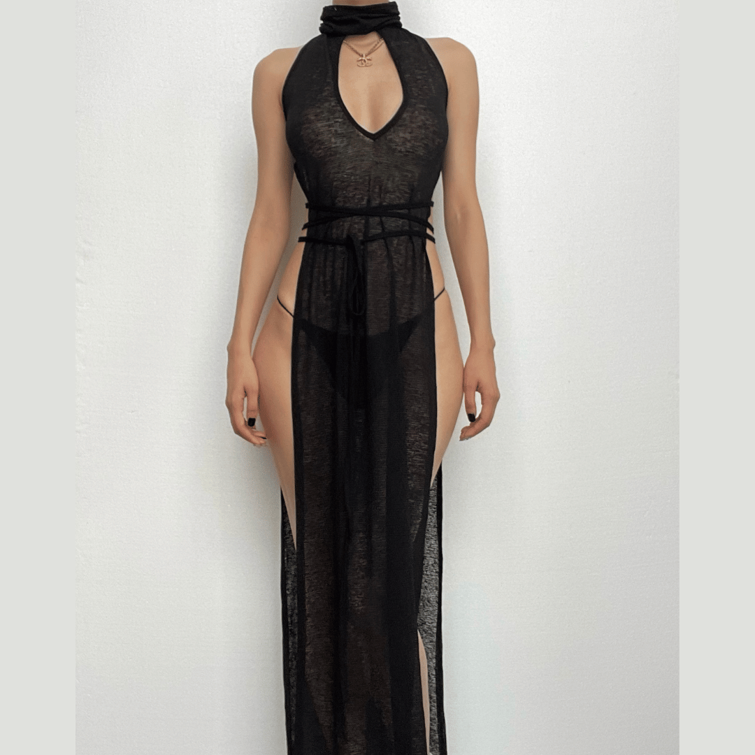 Elegant Sheer Maxi Dress for Effortless Style