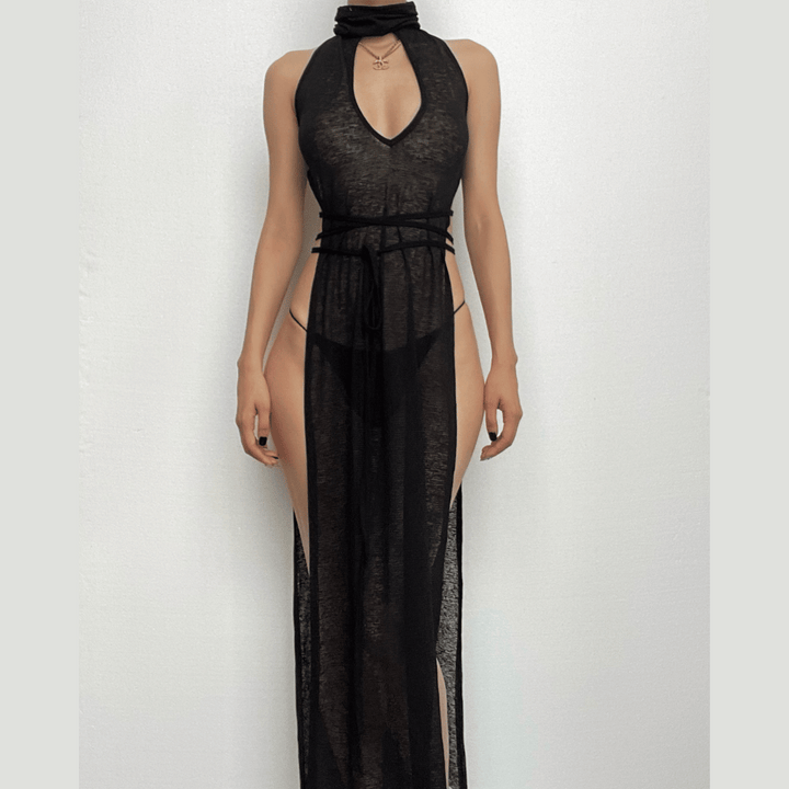 Elegant Sheer Maxi Dress for Effortless Style