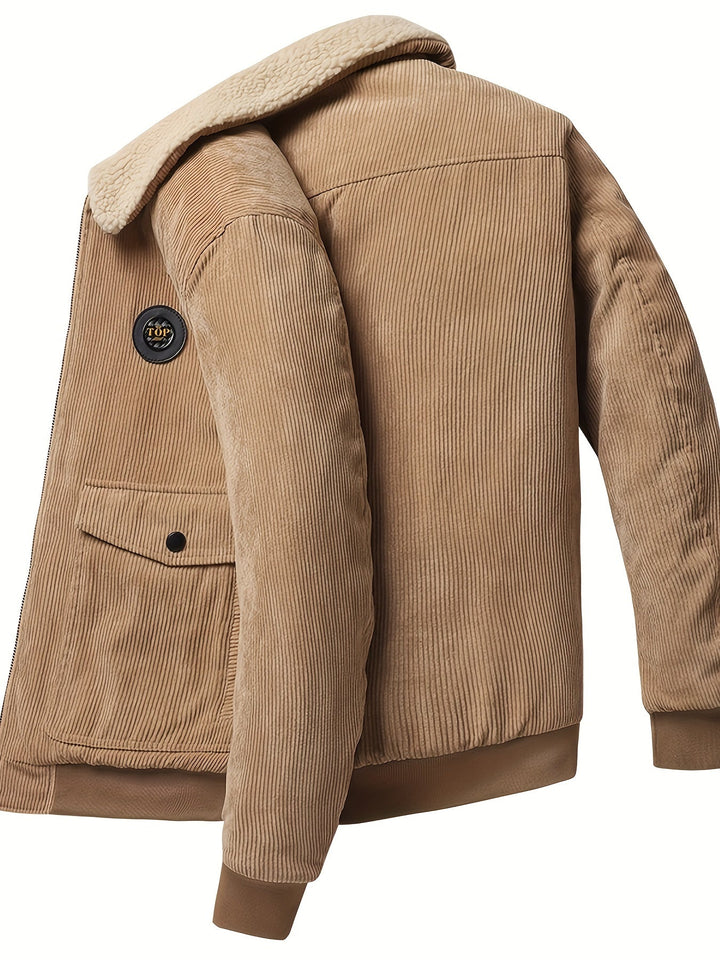 Stylish Corduroy Jacket with Multiple Pockets