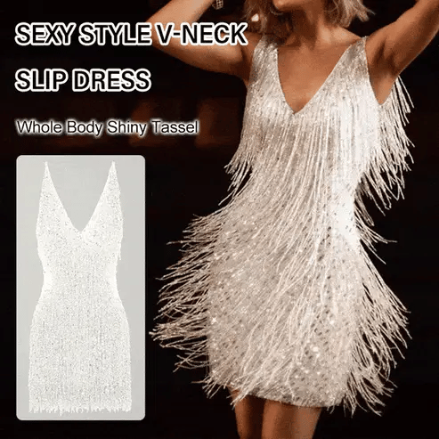 Stunning V-Neck Glamour Evening Gown
