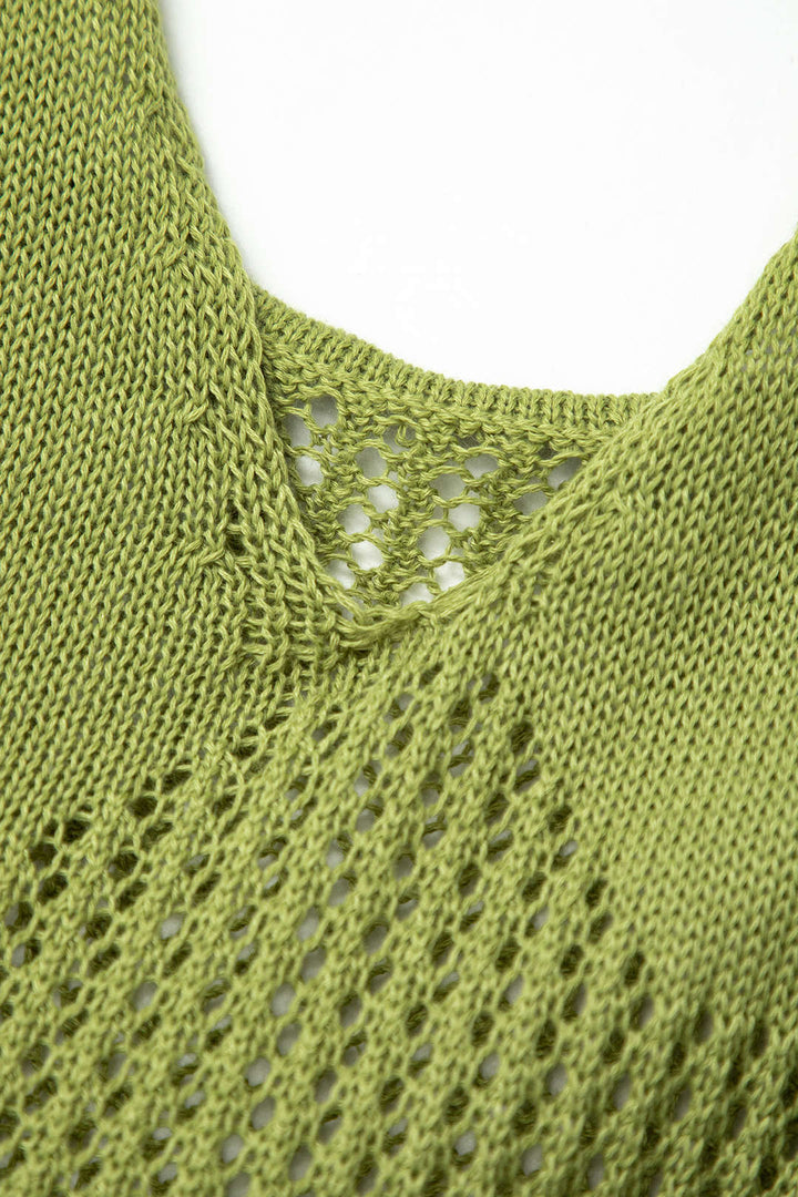 Chic Open Knit Mini Dress