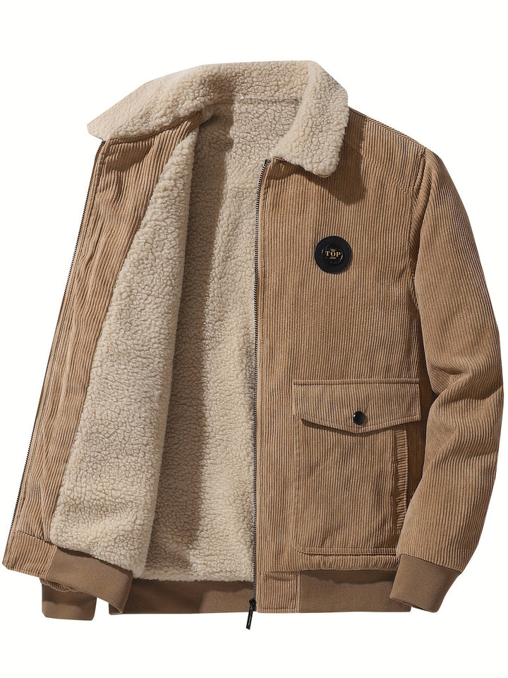 Stylish Corduroy Jacket with Multiple Pockets