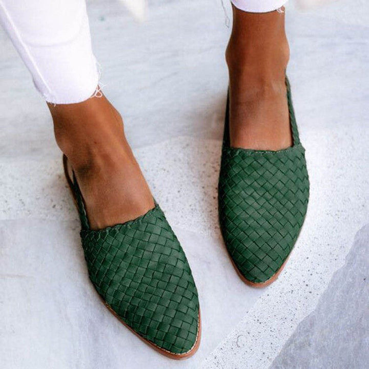 Chic Leather Braided Sandals