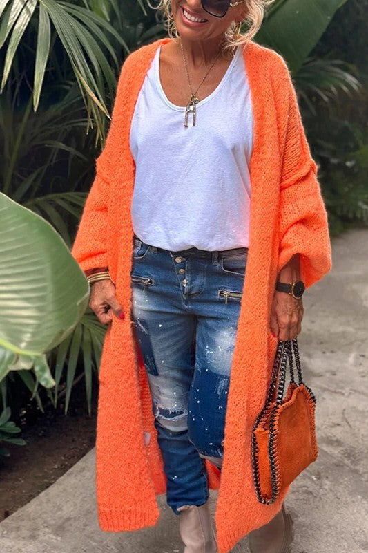 Cozy Long Knitted Cardigan for Effortless Style