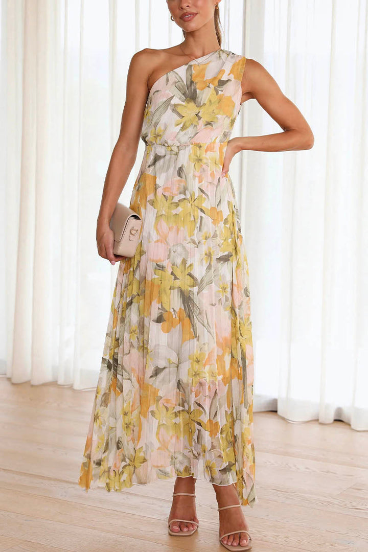 Elegant Off-Shoulder Printed Dress for Effortless Style