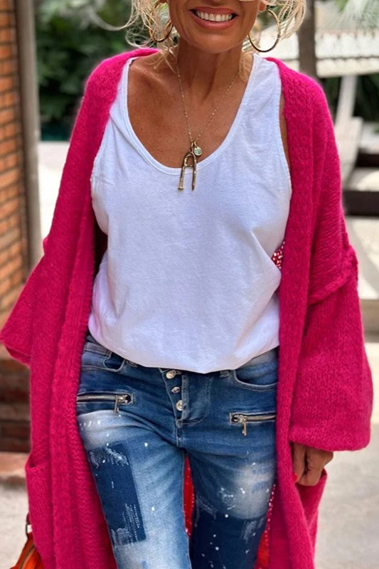 Cozy Long Knitted Cardigan for Effortless Style
