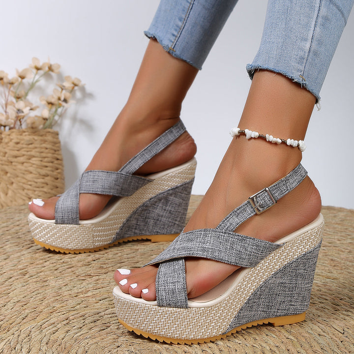 Chic Women's Wedge Sandals with Cushioned Thick Sole for Ultimate Comfort