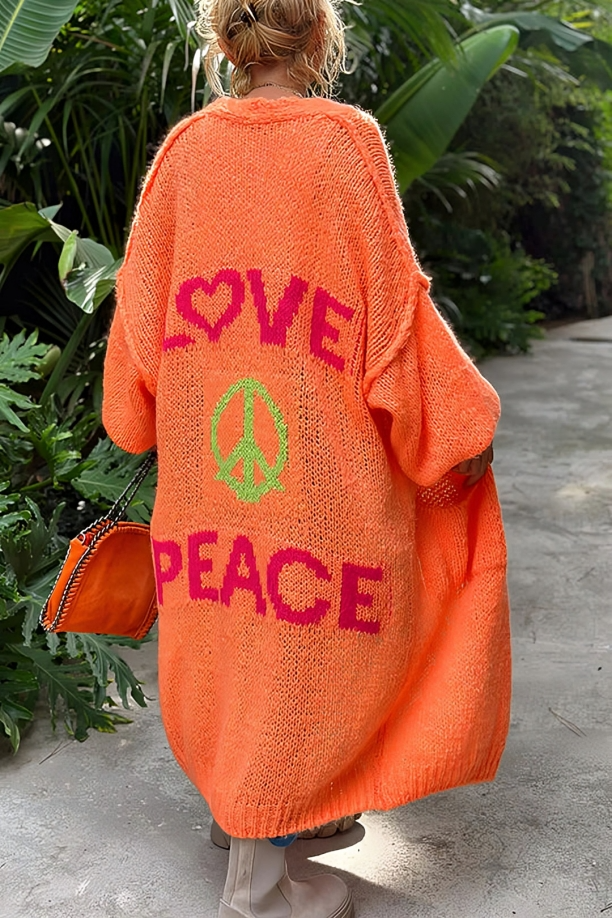 Cozy Love & Peace Knit Sweater