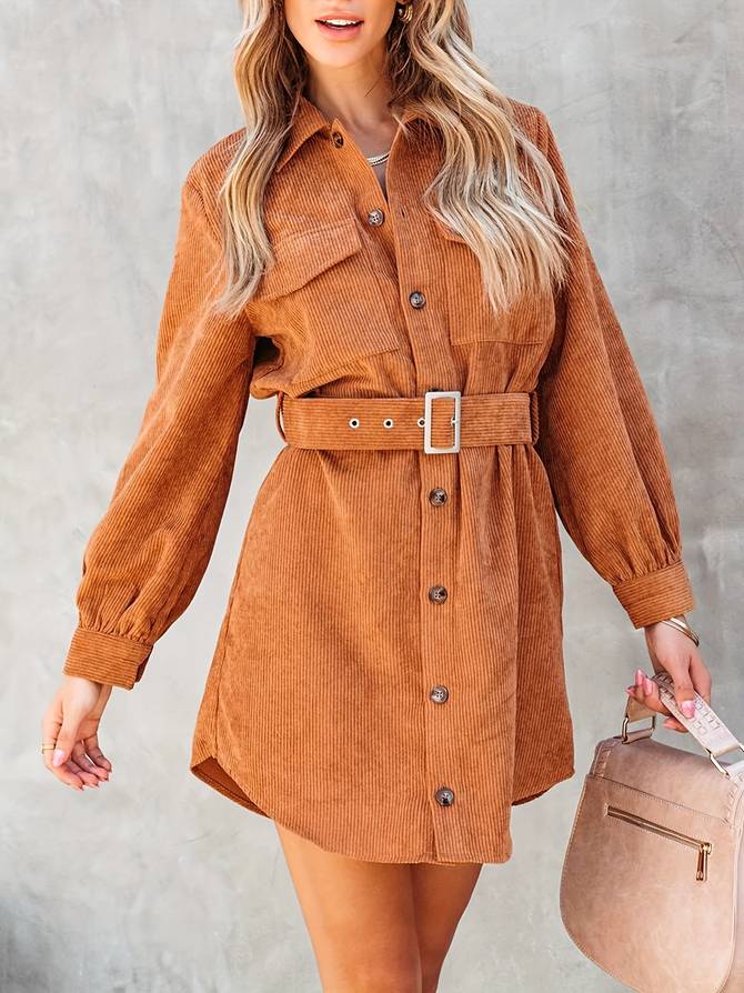 Fabulous Corduroy Mini Dress for Effortless Style