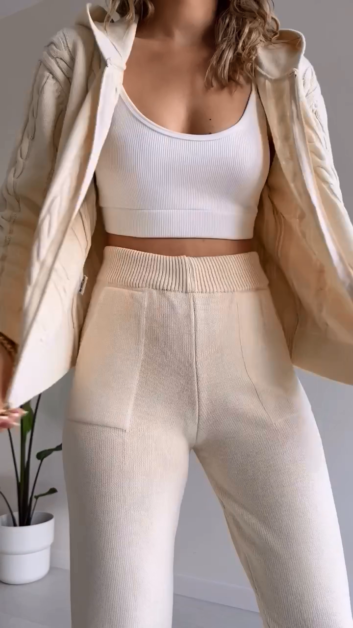 Chic Two-Piece Sweater Cardigan Set for Effortless Style