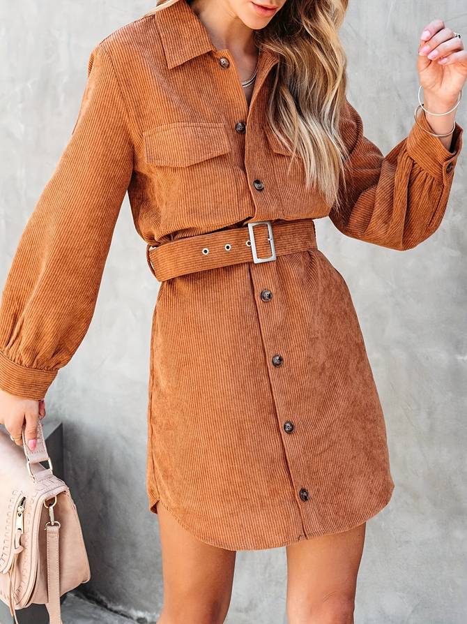 Fabulous Corduroy Mini Dress for Effortless Style