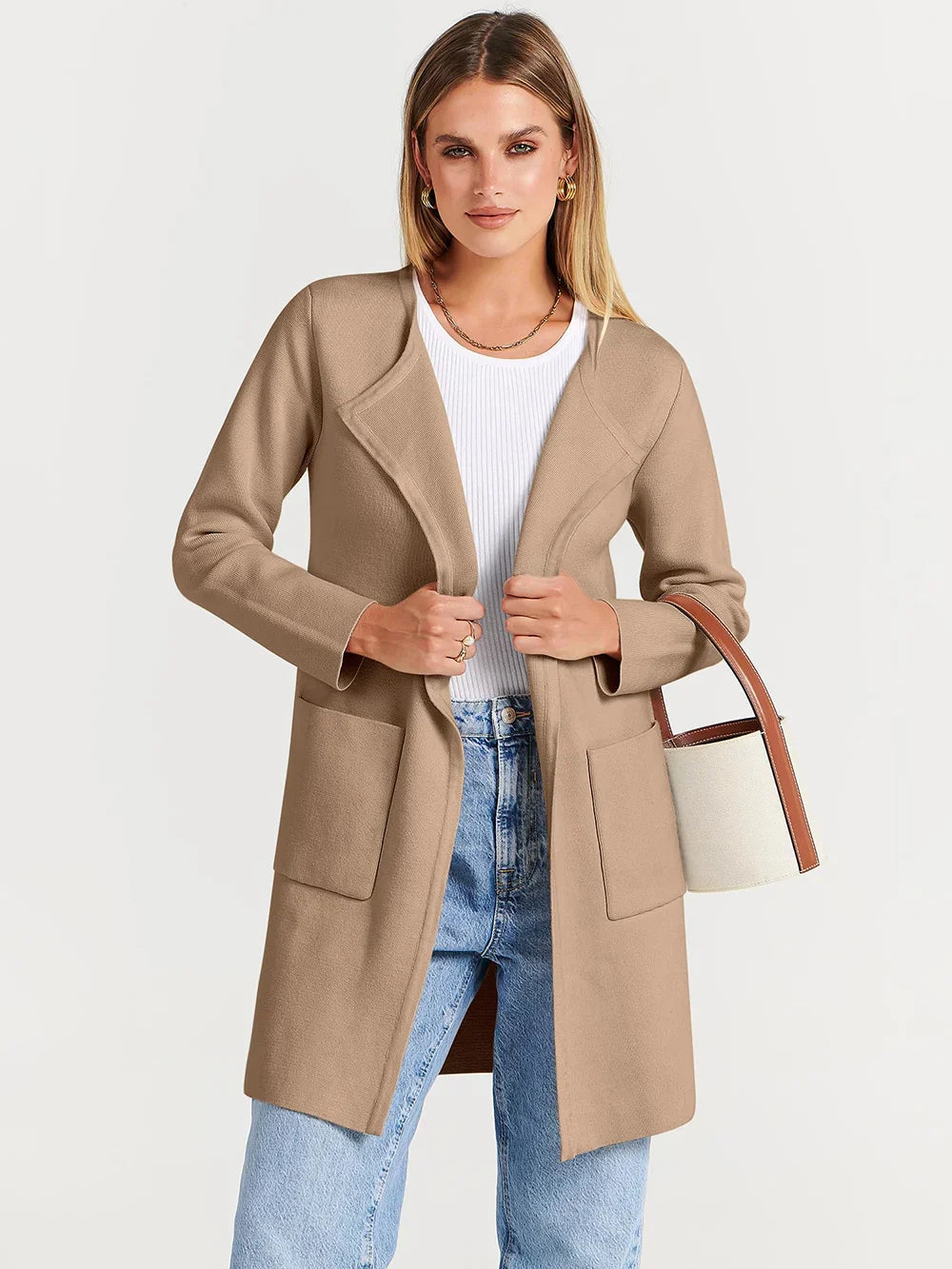 Chic and Cozy Lapel Coatigan