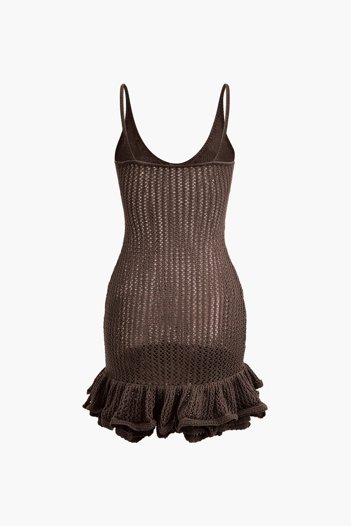 Chic Open Knit Mini Dress