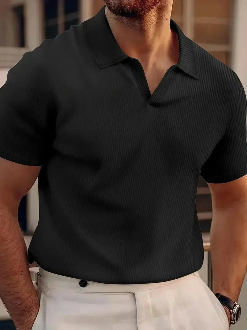 Stylish Men's Linen Polo for Effortless Casual Elegance