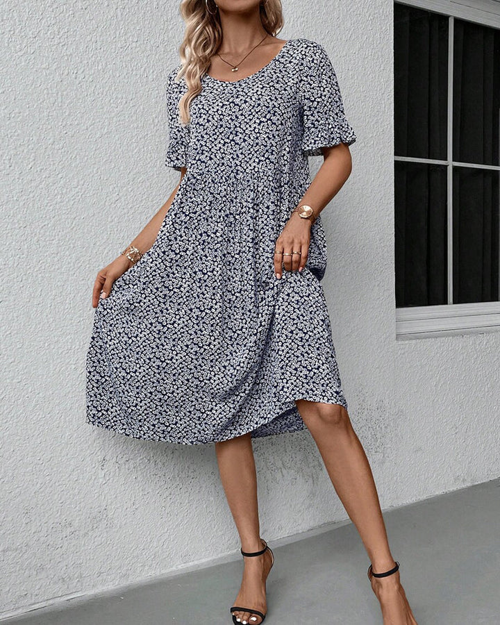 Chic Floral Midi Dress for Effortless Elegance