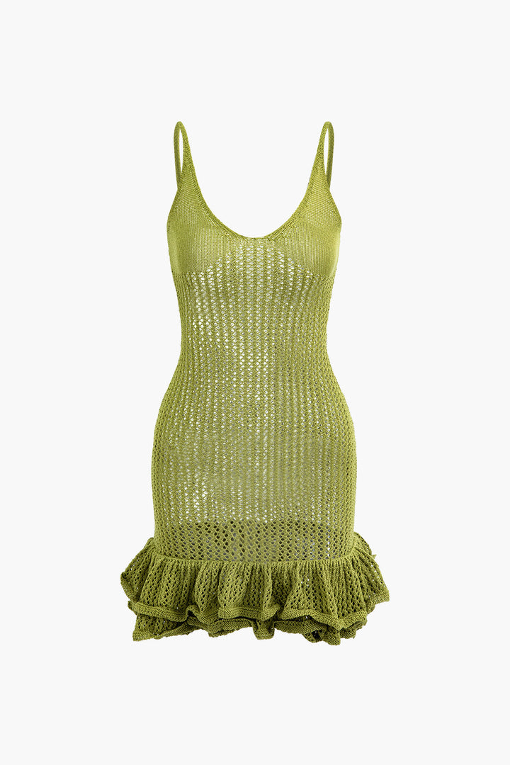 Chic Open Knit Mini Dress