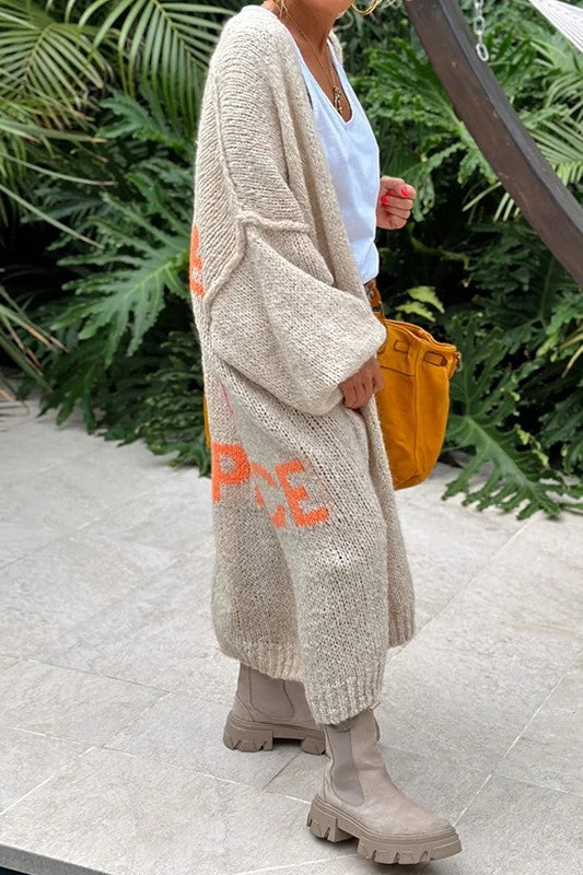 Cozy Long Knitted Cardigan for Effortless Style