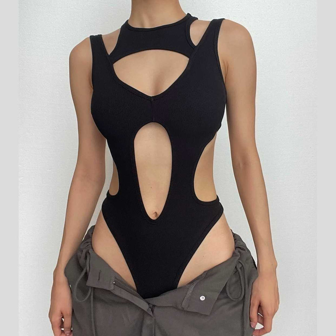 Chic Hollow Backless Bodysuit for Effortless Elegance