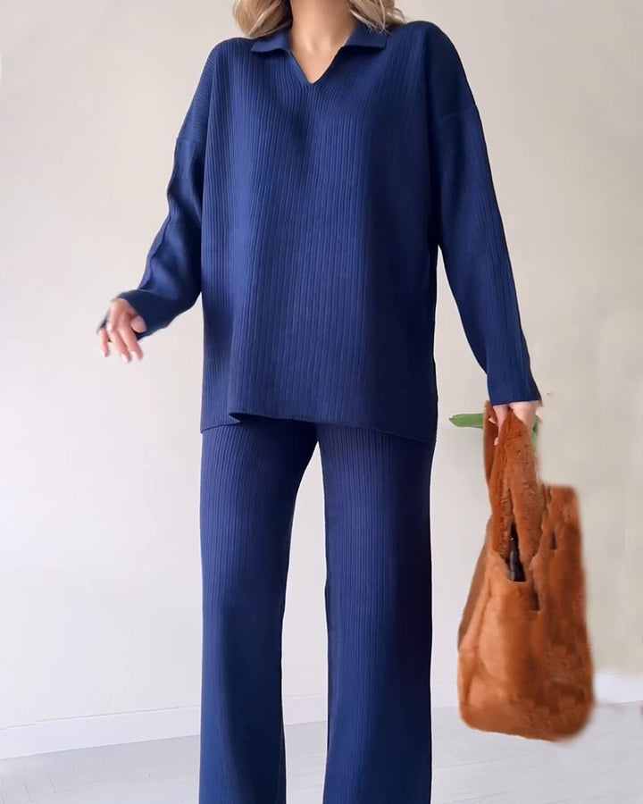 Cozy Chic: Knitted Two-Piece Set