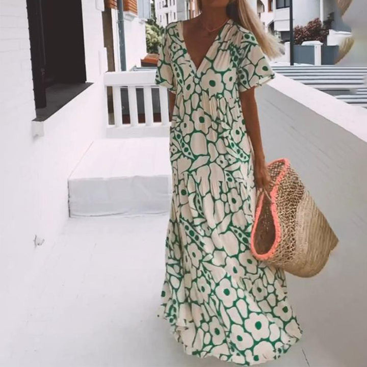 Elegant Short Sleeve Maxi Dress for Effortless Style