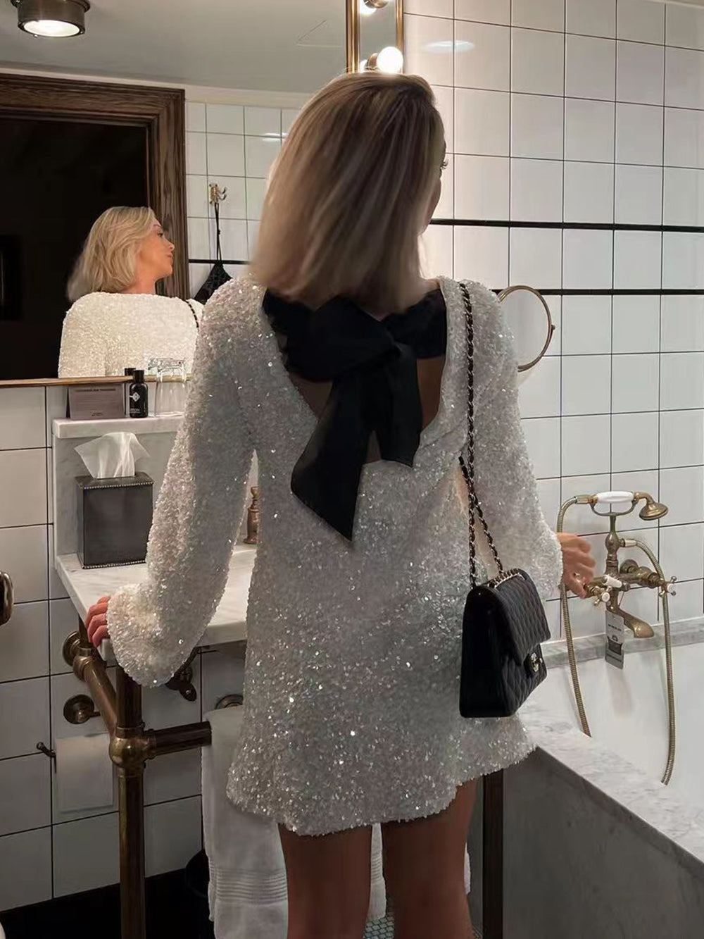 Elegant Bow-Detail Dress