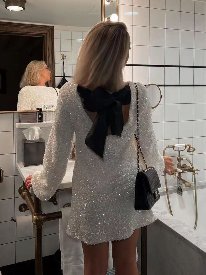 Elegant Bow-Detail Dress