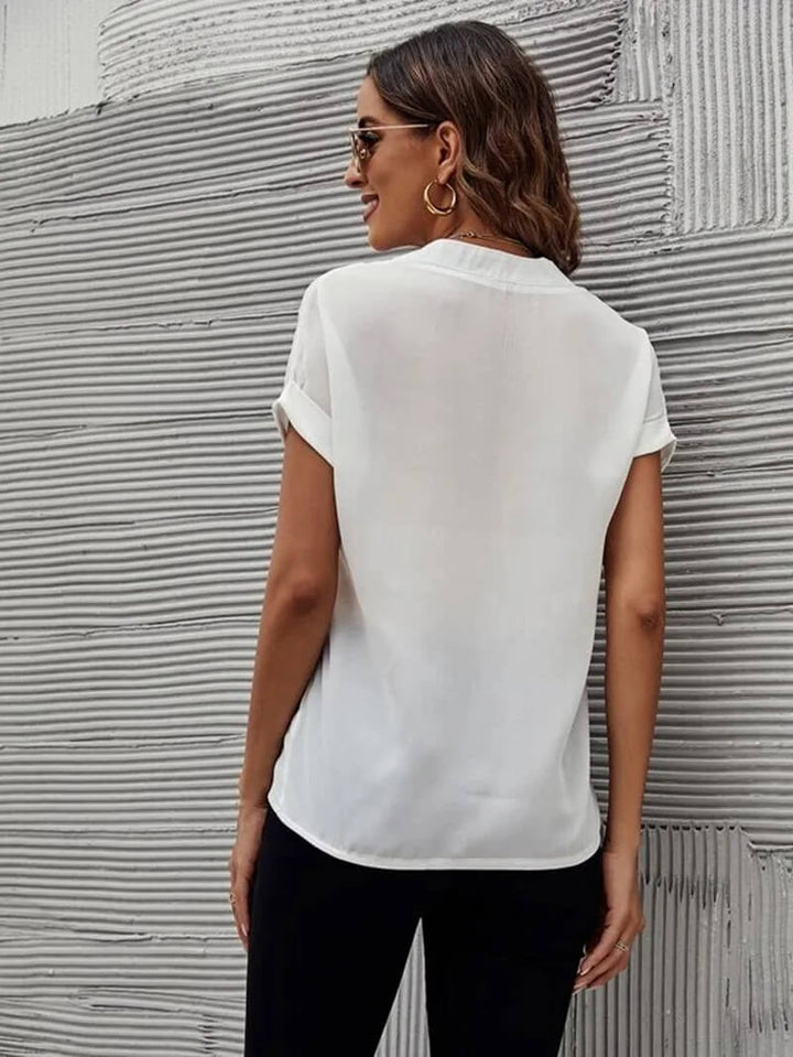 Chic V-Neck Blouse for Effortless Style