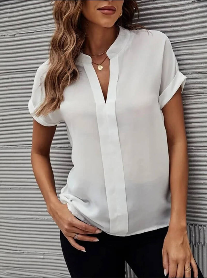 Chic V-Neck Blouse for Effortless Style