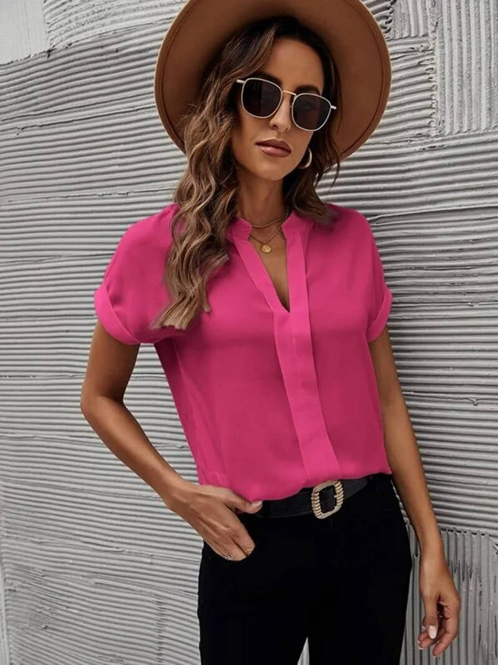 Chic V-Neck Blouse for Effortless Style