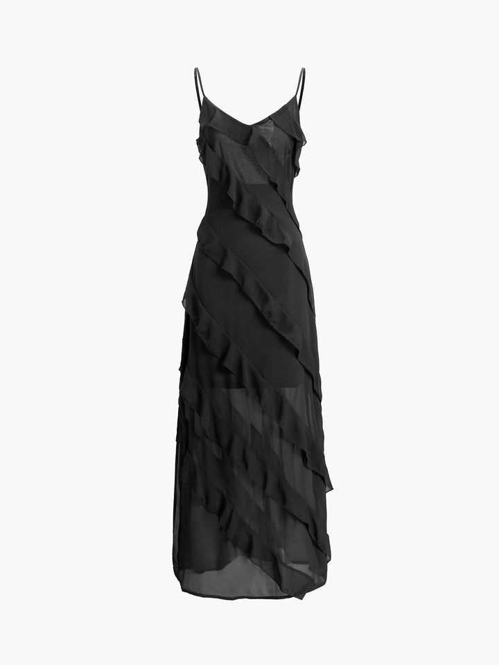 Exquisite Ruffled Dress for Effortless Elegance