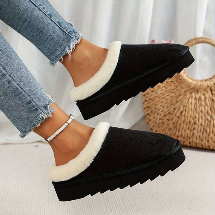 Plush Slippers Featuring a Thick, Supportive Sole!
