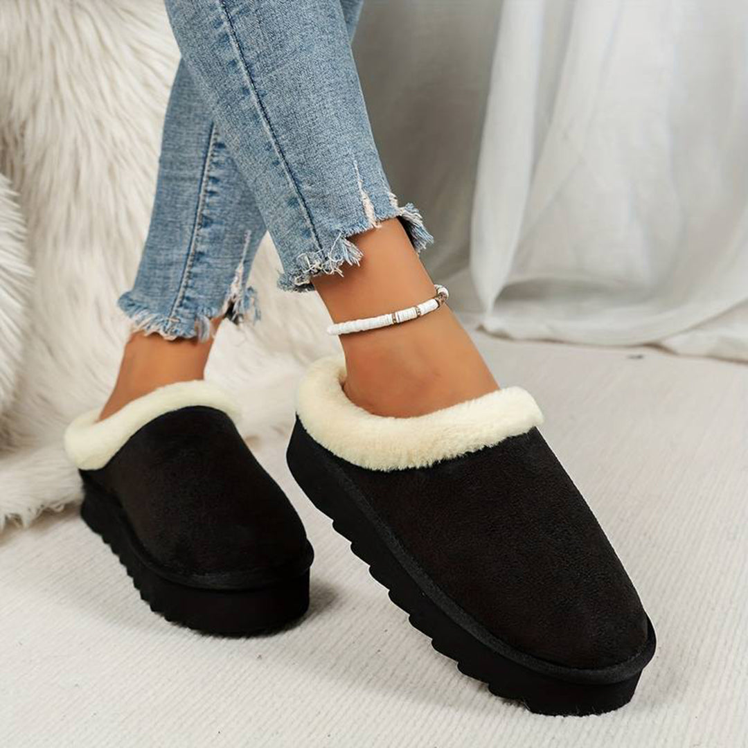 Plush Slippers Featuring a Thick, Supportive Sole!