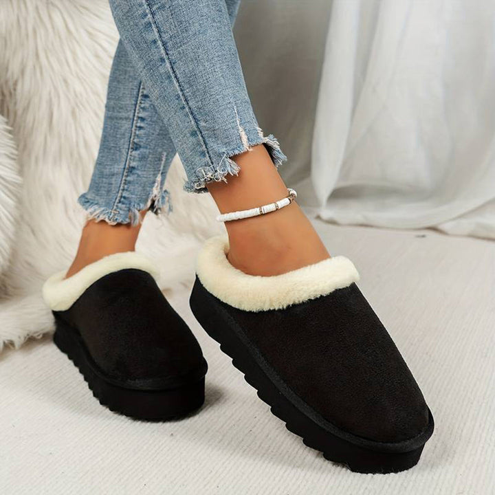 Plush Slippers Featuring a Thick, Supportive Sole!