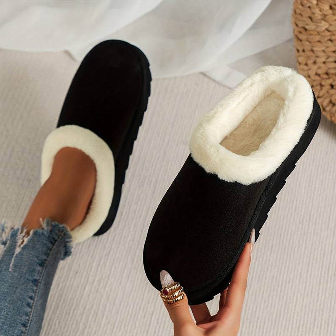 Plush Slippers Featuring a Thick, Supportive Sole!