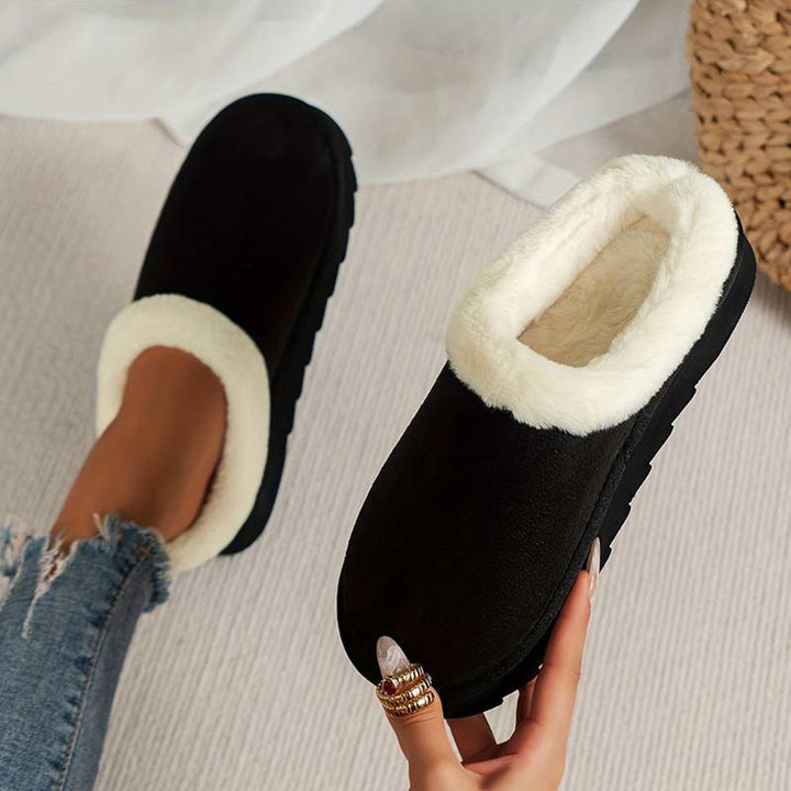 Plush Slippers Featuring a Thick, Supportive Sole!