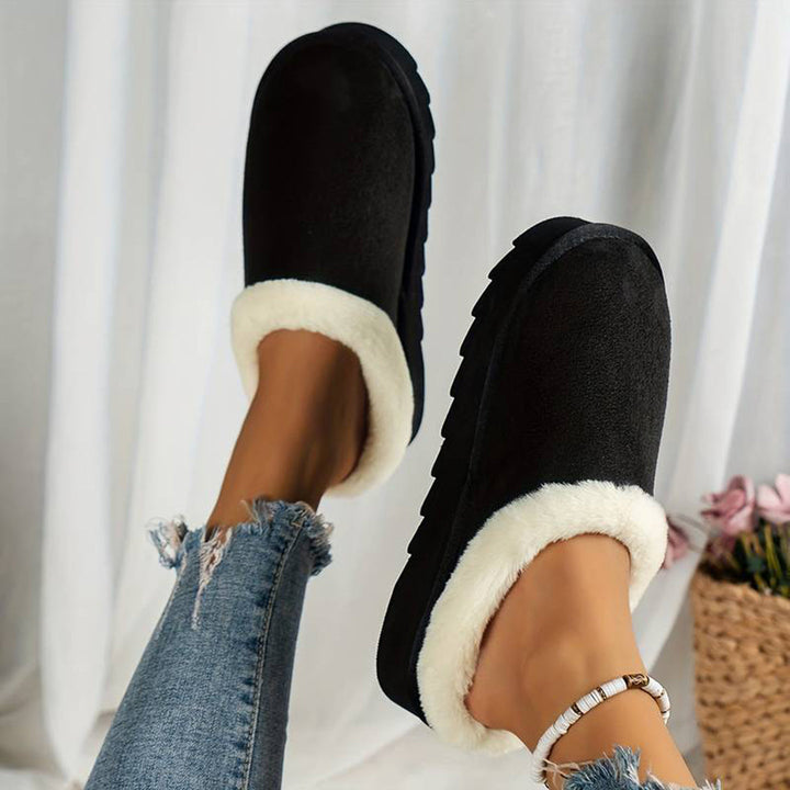 Plush Slippers Featuring a Thick, Supportive Sole!