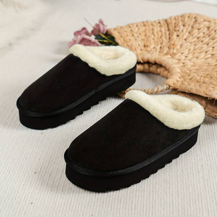 Plush Slippers Featuring a Thick, Supportive Sole!