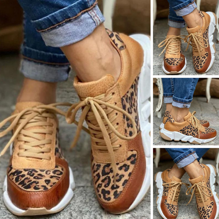 Stylish Low-Top Leopard Sneakers