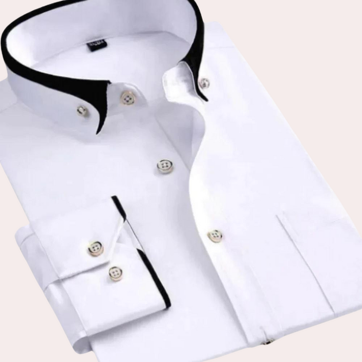 Sophisticated Men's Shirt with Stylish Button Accents