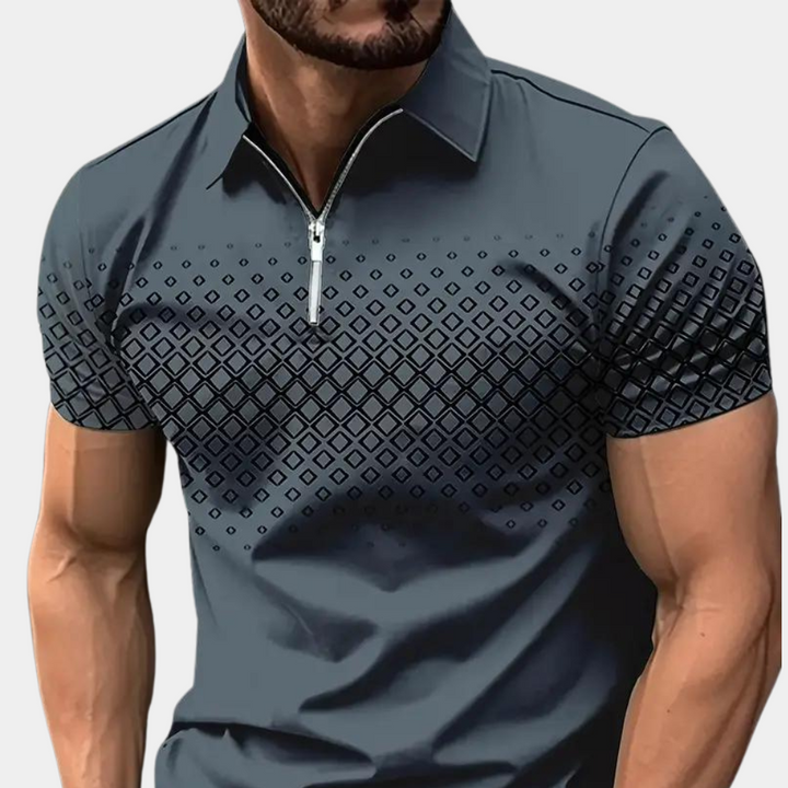 Trendy Graphic Polo Shirt