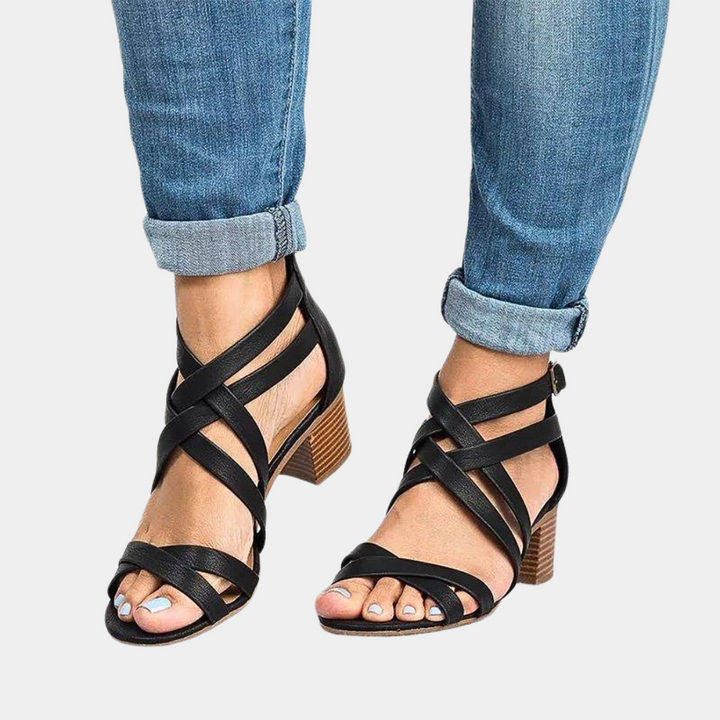 Chic Women's Sandals Featuring Fashionable Elevated Heels