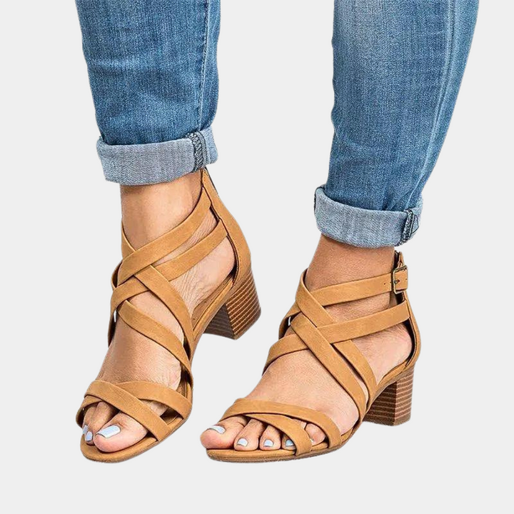 Chic Women's Sandals Featuring Fashionable Elevated Heels