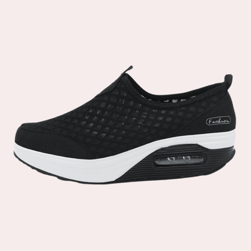 Chic and Airy Women's Sneakers with Cozy Wedge Heel