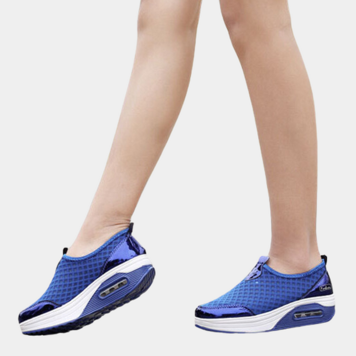 Chic and Airy Women's Sneakers with Cozy Wedge Heel