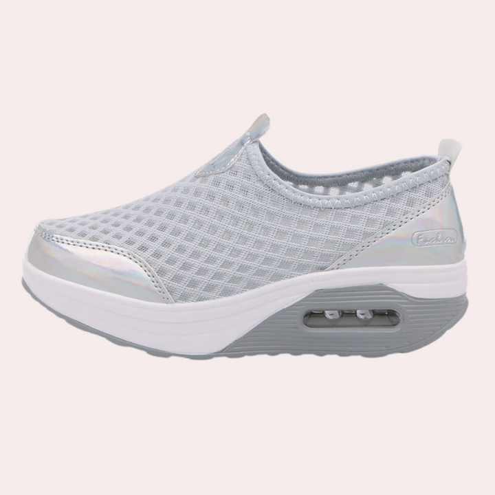 Chic and Airy Women's Sneakers with Cozy Wedge Heel
