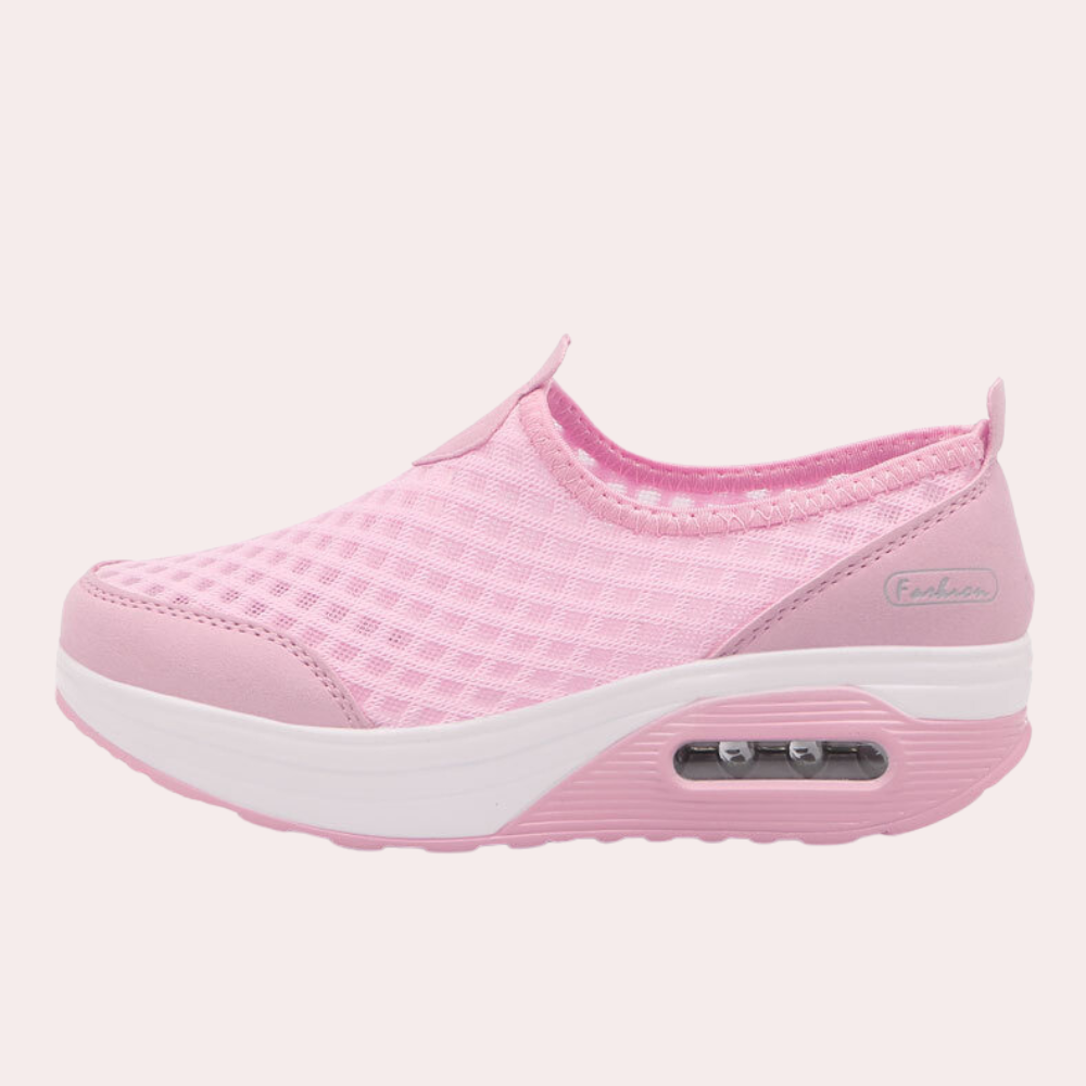 Chic and Airy Women's Sneakers with Cozy Wedge Heel