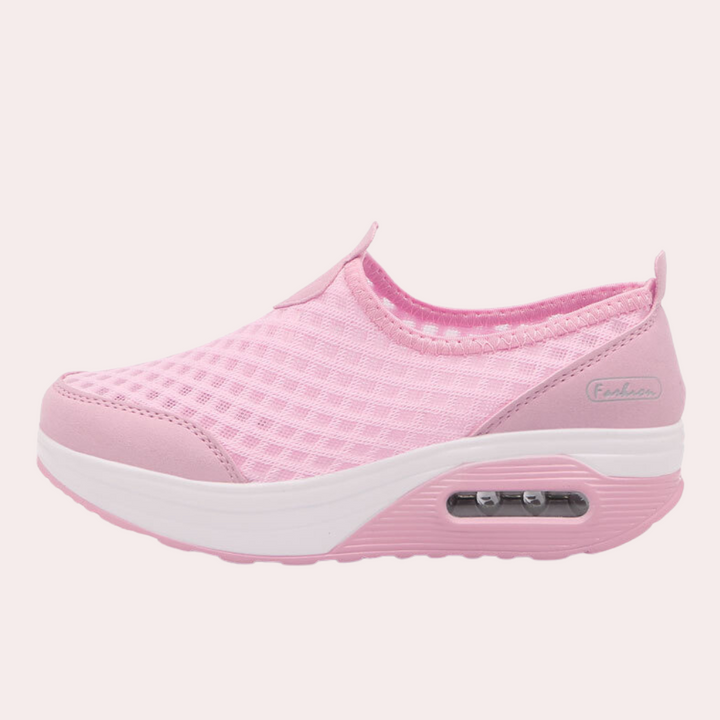 Chic and Airy Women's Sneakers with Cozy Wedge Heel