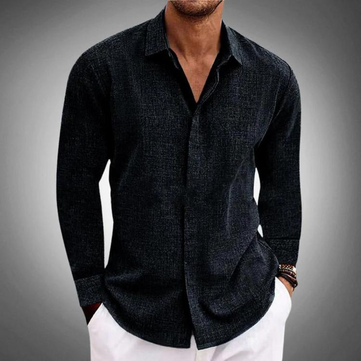Sophisticated Long-Sleeve Classic Shirt for Men