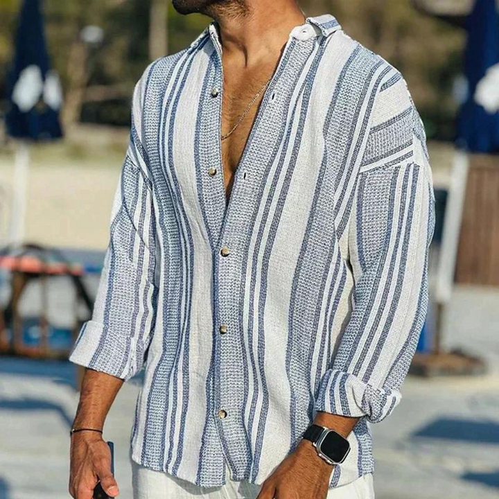 Men's Shirt Featuring a Refreshing Coastal Breeze Experience